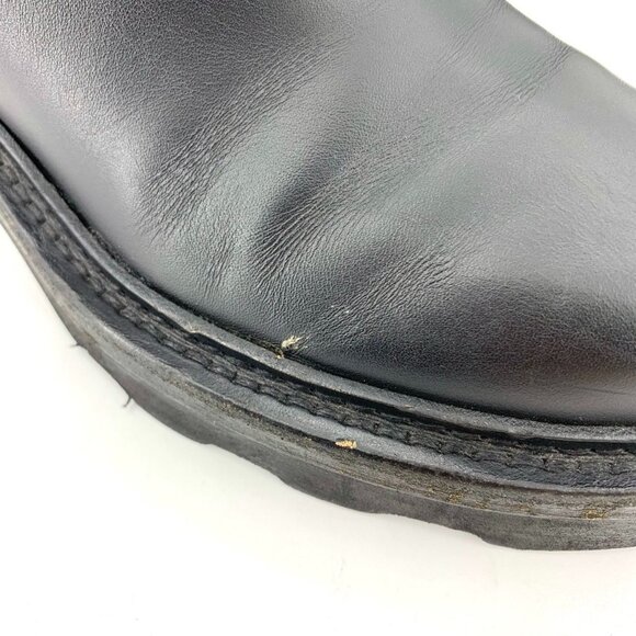 Louis Vuitton Black Leather Mid-Calf Boots 36.5 Thick Sole Slight Wear - Picture 6 of 9